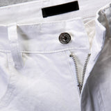 Men's 8107 Solid White Stretch Mens Jeans