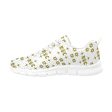 Official R.C Monogram White/Gold Women's Low Cut Breathable Sneakers
